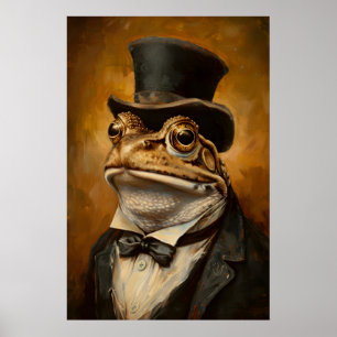 Klassieke kikkerportret kunstprint gotische dier m poster