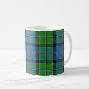 Klassieke Klan Stirling Blue en Green Tartan Pset Koffiemok
