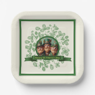 Klassieke klaver St. Patrick's Day kabouters PPP Papieren Bordje