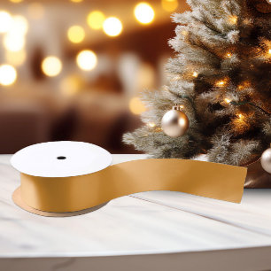 Klassieke kleuren - Gouden Sinaasappel Solid Satin Lint