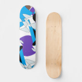 klassieke kleurrijke abstracte kunst skateboard (Voorkant)
