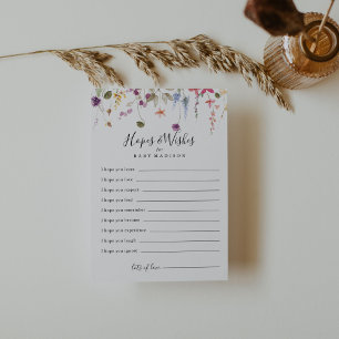 Klassieke kleurrijke Baby shower hoopt en wenst Ka Briefkaart