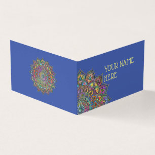 Klassieke kleurrijke mandala in Indiase stijl 1 Visitekaartjes