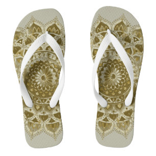 Klassieke kleurrijke mandala in Indiase stijl 4 Teenslippers