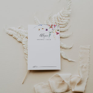 Klassieke kleurrijke wilde flora bruiloft advieskaart