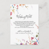 Klassieke kleurrijke wilde flora bruiloftswending informatiekaartje (Voorkant)