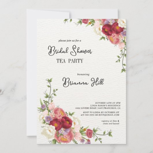 Klassieke kleurrijke wilde Vrijgezellenfeest Tea P Kaart (Voorkant)