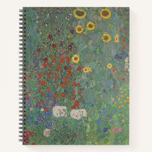 Klassieke Klimt Boerderij Tuin Zonnebloemen Bloems Notitieboek