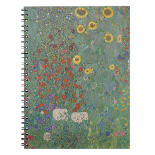 Klassieke Klimt Boerderij Tuin Zonnebloemen Bloems Notitieboek