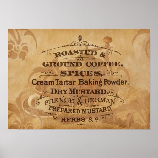 Klassieke koffie koffiekunst poster (Voorkant)
