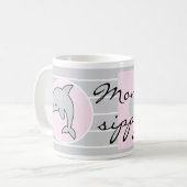 Klassieke koffie-mok, roze Dolphin Mam's Sippy Cup Koffiemok (Voorkant links)