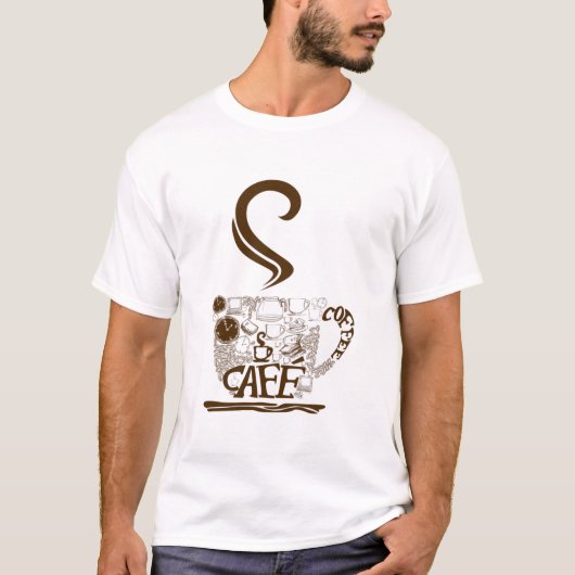 klassieke koffie op shirt (Voorkant)