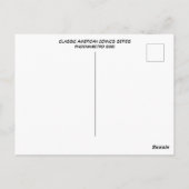 Klassieke komiek briefkaart (Achterkant)