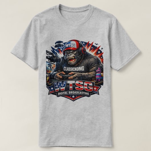 Klassieke Kong WTSG Digital Broadcasting T-shirt (Design voorkant)