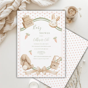 Klassieke Konijn Baby Shower Kaart