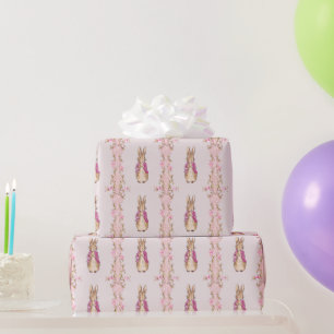 Klassieke konijn roze jas cadeaupapier