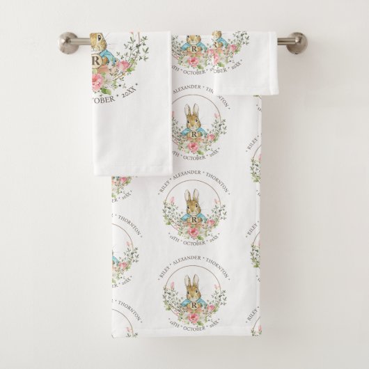 Klassieke Konijn Verjaardag Bad Handdoek (Insitu)