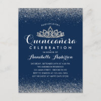 Klassieke Koninklijke Blauwe Quinceañera Zilveren