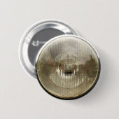 Klassieke koplamp met ronde, heldere glazen lens ronde button 5,7 cm (Voorkant /achterkant)