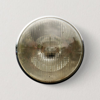 Klassieke koplamp met ronde, heldere glazen lens ronde button 5,7 cm