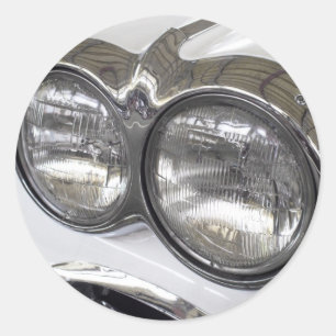 Klassieke koplampen voor auto's ronde sticker