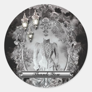 Klassieke kostuum voor een heks Halloween-feestje Ronde Sticker