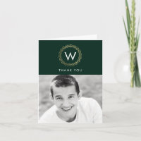 Klassieke Krans BEWERKBARE KLEUR Dank u kaart