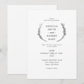 Klassieke krans uitnodiging (Voorkant / Achterkant)