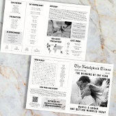 Klassieke krant Trouwprogramma Info Foto's Kaart