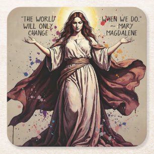 Klassieke Kunst Maria Magdalena Citaat Vierkante Kartonnen Onderzetter