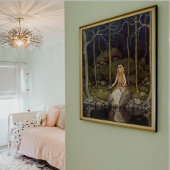 Klassieke kunst Prinses in het bos Kinderkunst Poster