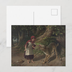 Klassieke kunst van Roodkapje sprookje Briefkaart