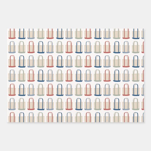 Klassieke kust-tas strand New England Inpakpapier Vel (Voorkant)