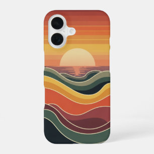 Klassieke Kust Zonsondergang iPhone 16 Hoesje