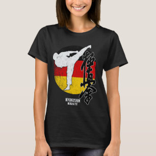 Klassieke Kyokushin Duitsland Karate Duitse vlag K T-shirt