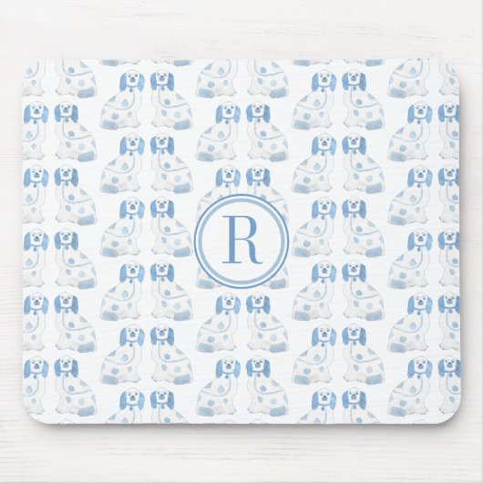 Klassieke Lady Blue en White Chinoiserie Dogs Muismat (Voorkant)