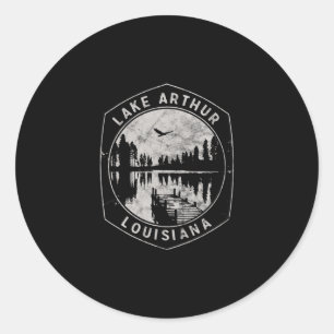 Klassieke Lake Arthur Louisiana Buiten Vakantie  Ronde Sticker