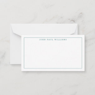 Klassieke Lake Green Professional Formal Thin Bord Notitiekaartje