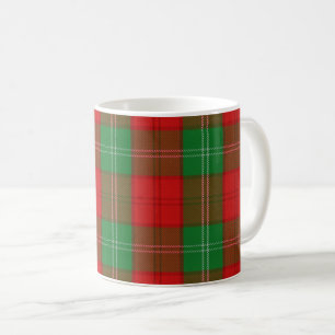 Klassieke LAN Lennox Red en Green Tartan Pset Koffiemok