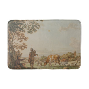 Klassieke landelijke landschapskunst badmat