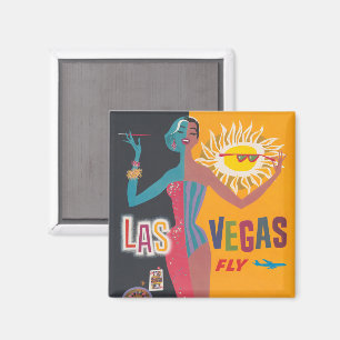 Klassieke Las Vegas gokken reisposter kunst Magneet