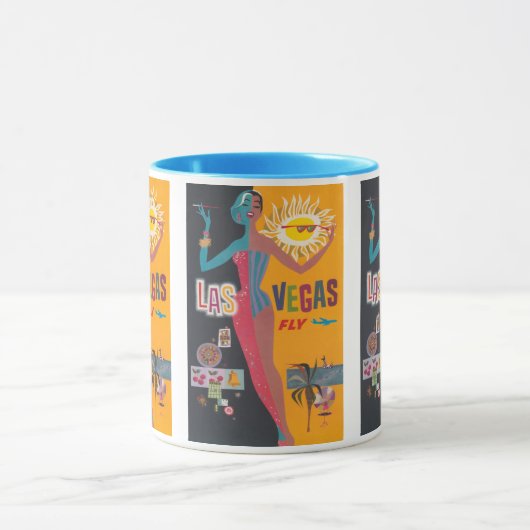 Klassieke Las Vegas gokken reisposter kunst Mok (Midden)