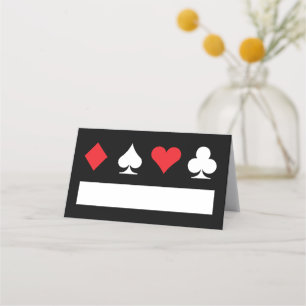 Klassieke Las Vegas Place Card Rood op Wit op Zwar