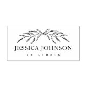 Klassieke Lavendel Bloemen Aangepaste Bibliotheek  Rubberstempel (Afrduk)