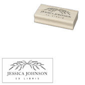 Klassieke Lavendel Bloemen Aangepaste Bibliotheek  Rubberstempel (Gestempeld)