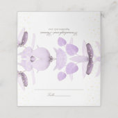 Klassieke lavender Eucalyptus Glitter Wedde Place (Buitenkant ongevouwen)
