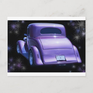 Klassieke  lavender Paarse Chevy - Chevrolet Briefkaart