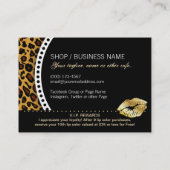 Klassieke leesdruk - Gold Lips Loyalty's Klantenkaartje (Achterkant)