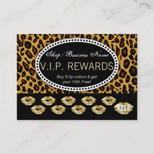 Klassieke leesdruk - Gold Lips Loyalty's Klantenkaartje (Voorkant)