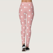 Klassieke Leggings van de Dot van de Polka - Blush (Achterkant)